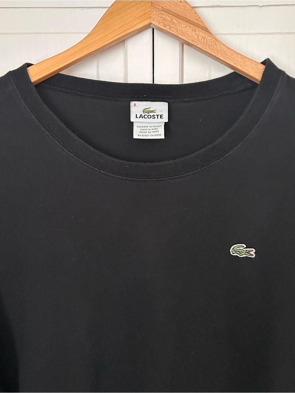 Lacoste Men’s Size 8 (3XL) Long Sleeve Crew Neck Tee